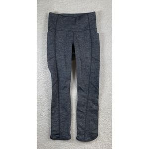 Athleta Salutation Leggings Womens XS Stash Pocket Heather Gray Running Gym Yoga